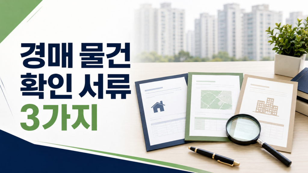 경매 물건 확인서류