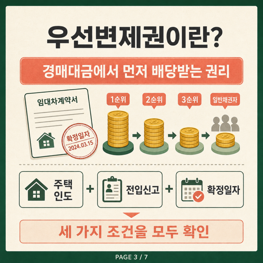 우선변제권 요건과 배당 순위