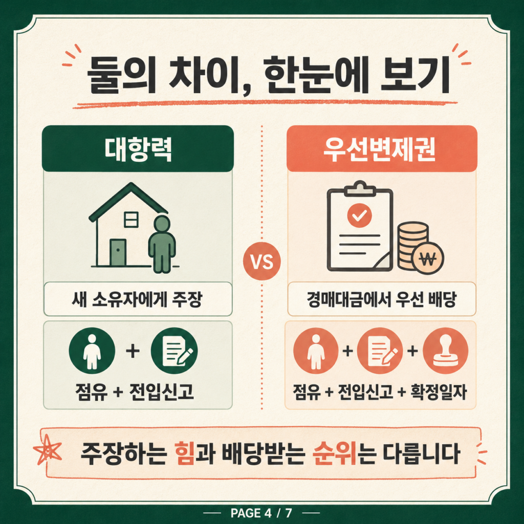 대항력과 우선변제권 비교