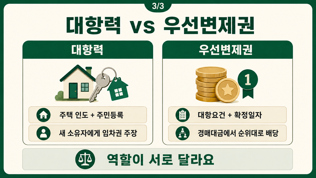 대항력과 우선변제권 차이