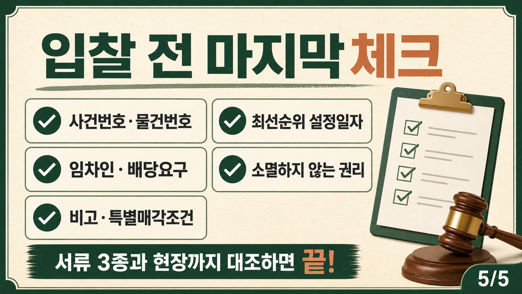 매각물건명세서 필수 확인 항목 5가지