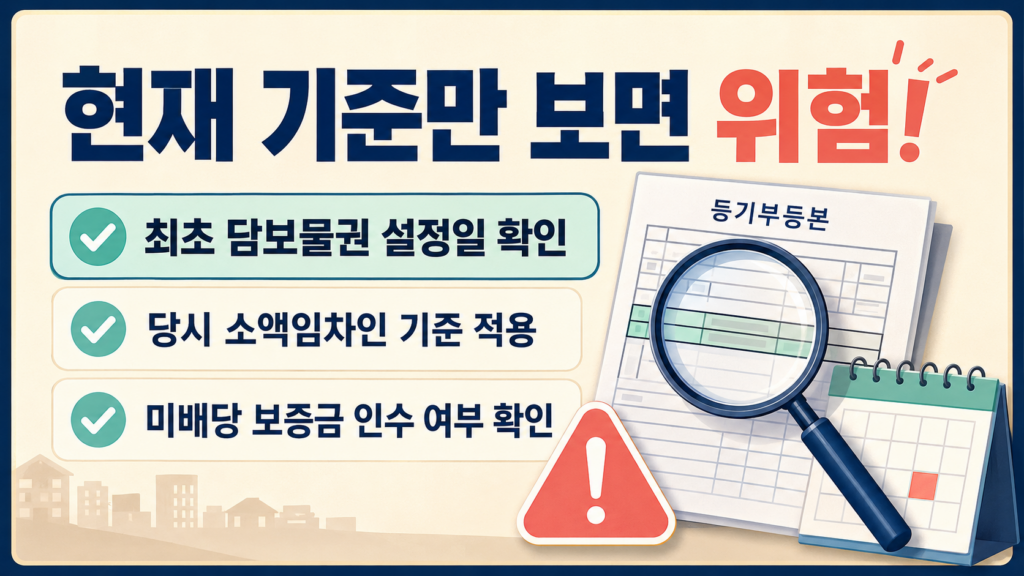 최초 담보물권 설정일 확인