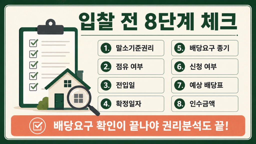경매 임차인 배당요구 체크리스트