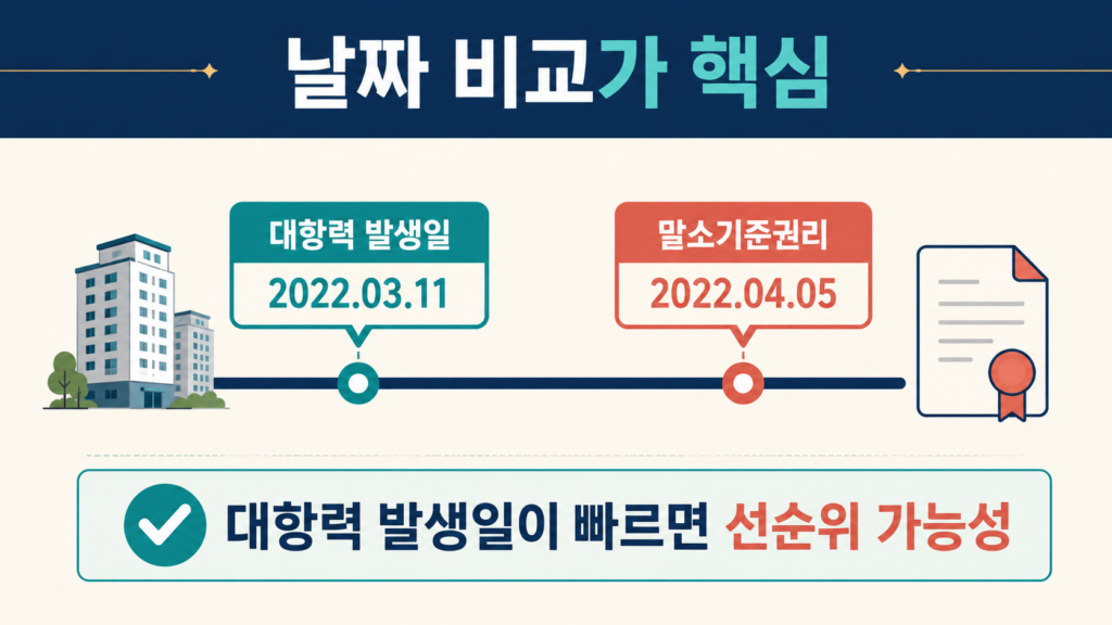 대항력 발생일 날짜 비교