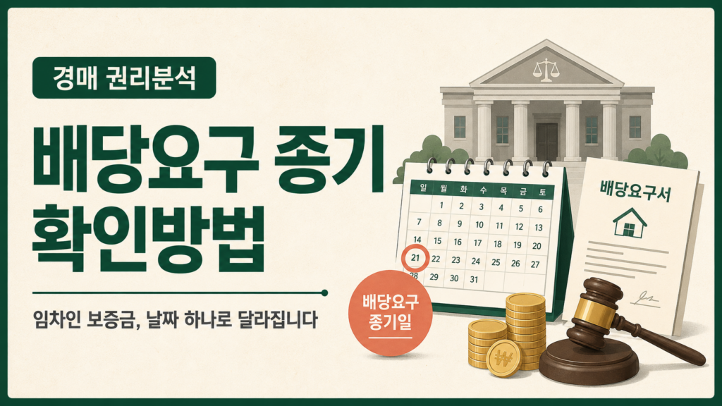배당요구 종기 확인방법