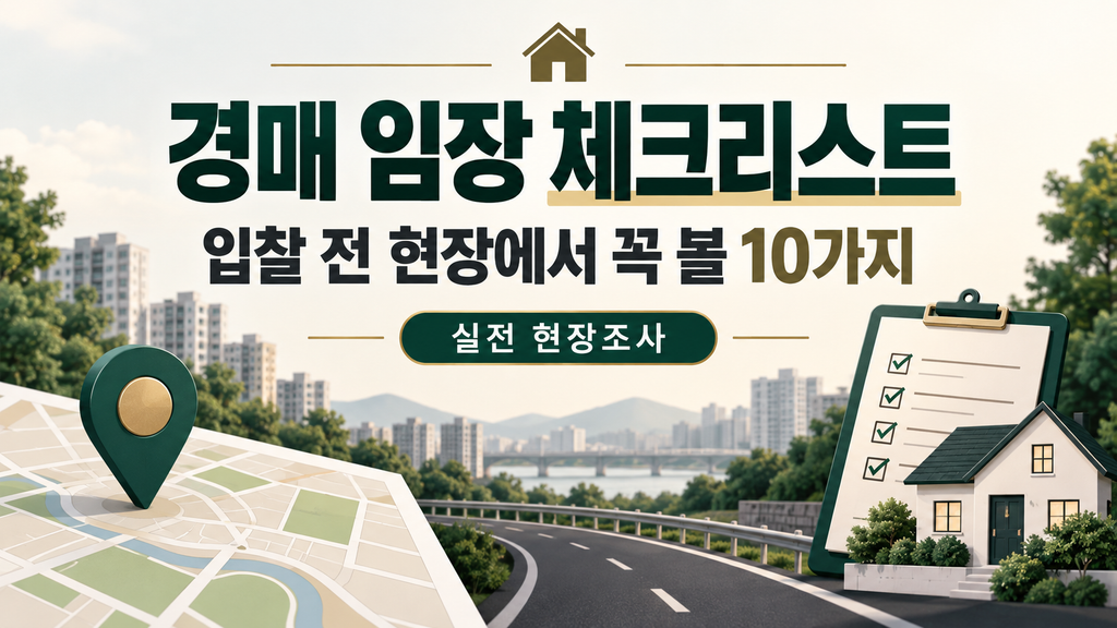 경매 입찰 전 현장조사 체크리스트 10가지