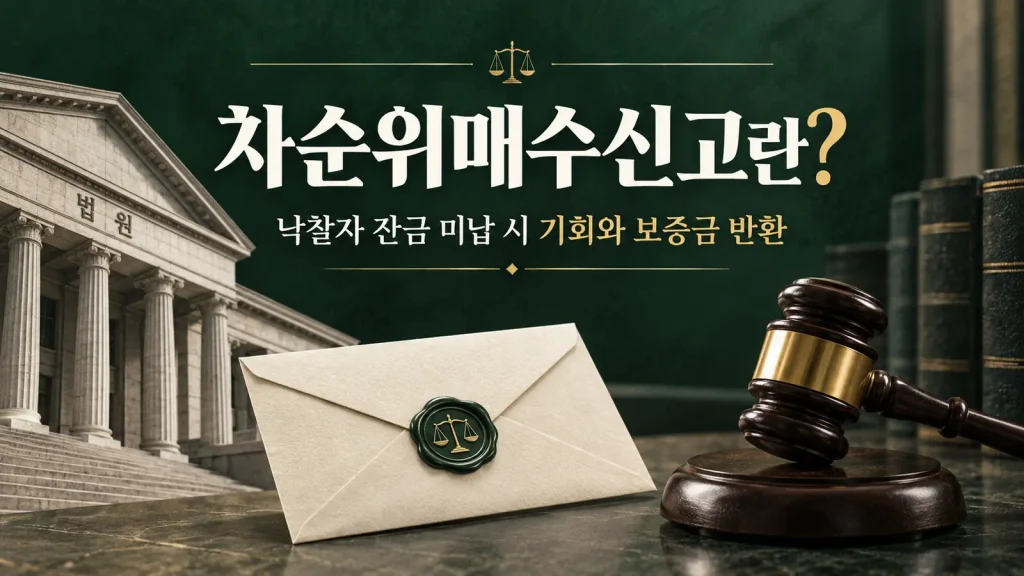 경매 차순위매수신고 조건과 보증금 반환 절차