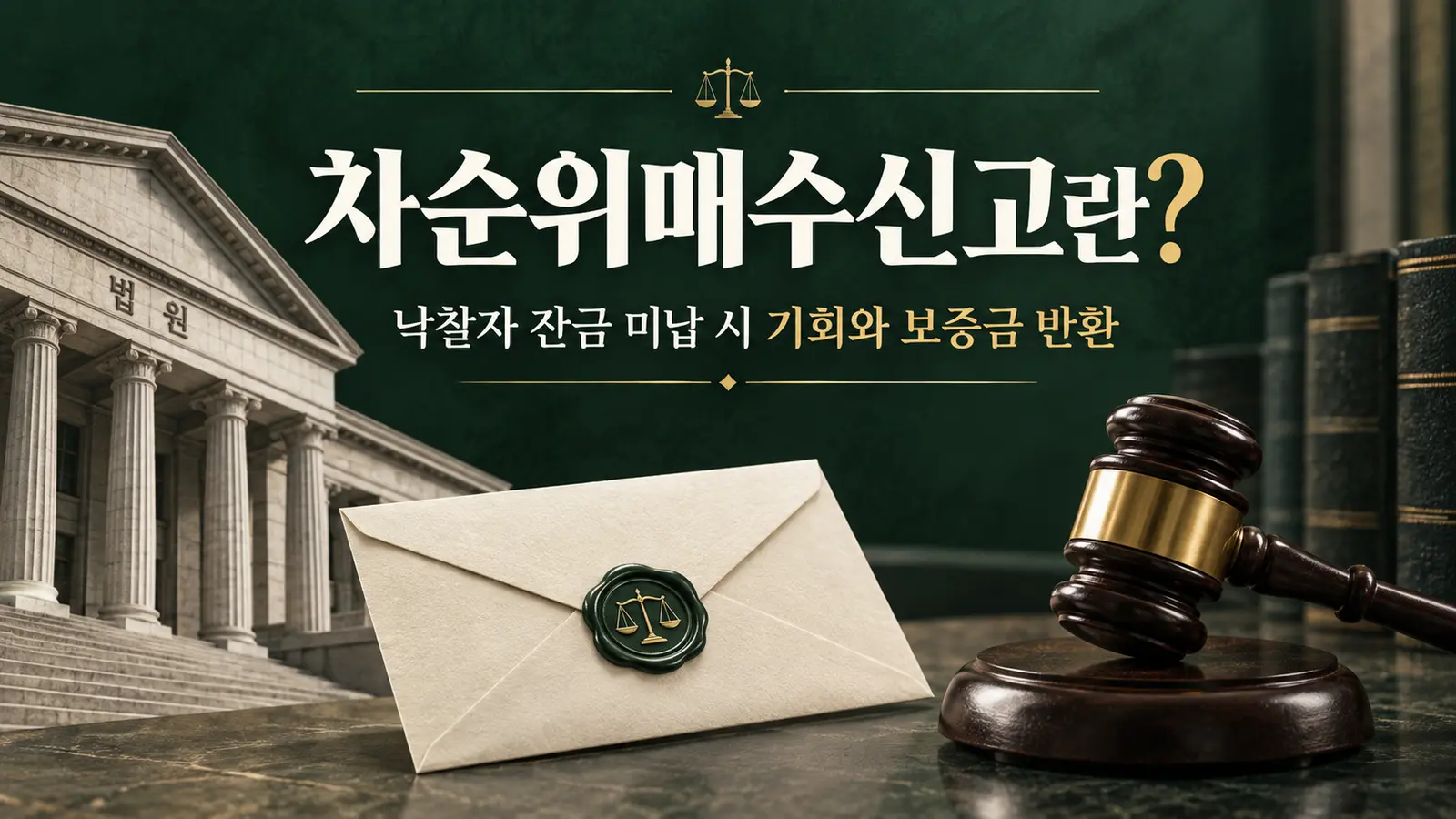 경매 차순위매수신고 조건과 보증금 반환 절차