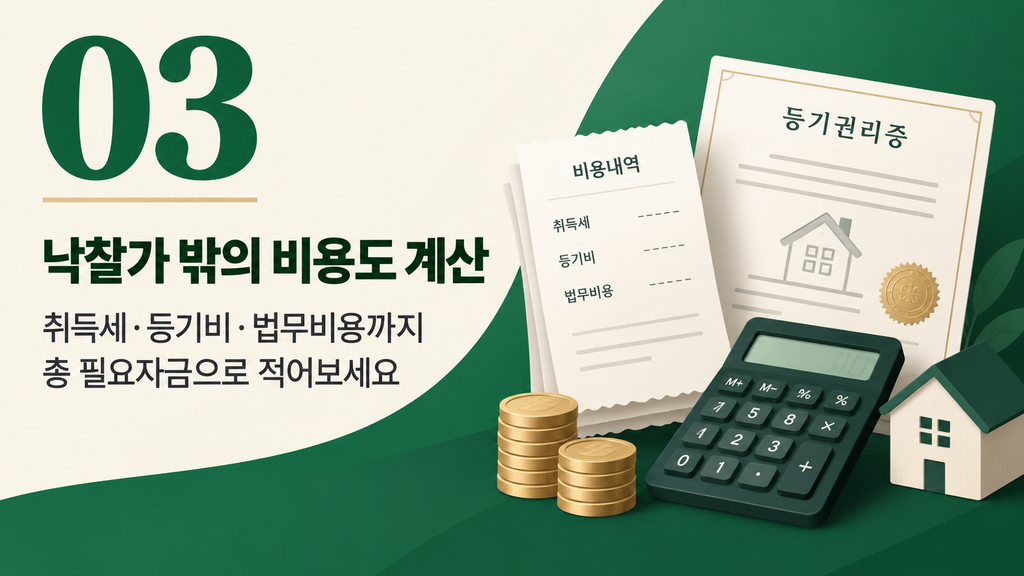 경매 잔금 미납 피하는 입찰 전 자금계획 5가지 04 auction extra costs.webp