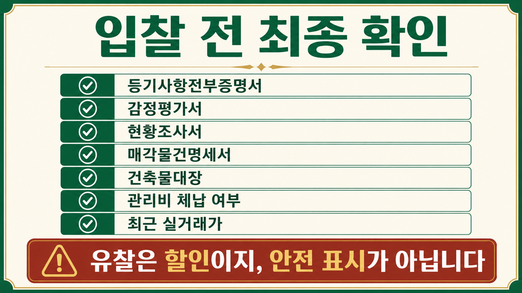 오피스텔 경매 입찰 전 확인서류